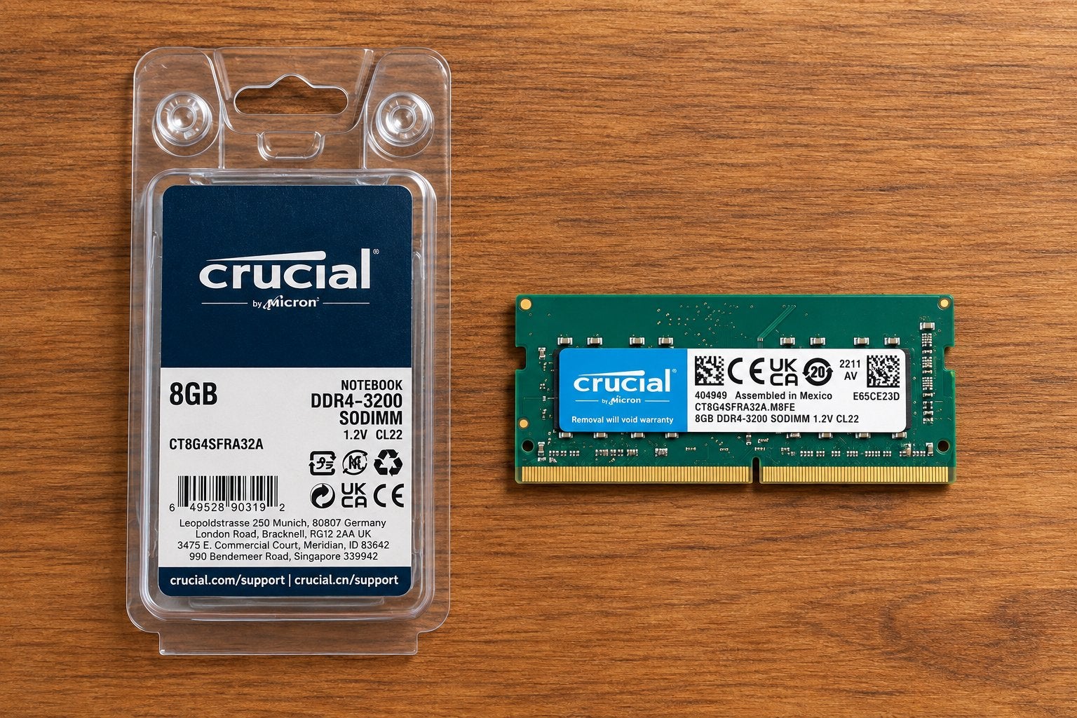 Crucial 16GB DDR4 3200MHz Laptop RAM | 2x8GB SODIMM, Computers en Software, DDR4, Ophalen of Verzenden, Zo goed als nieuw, Laptop