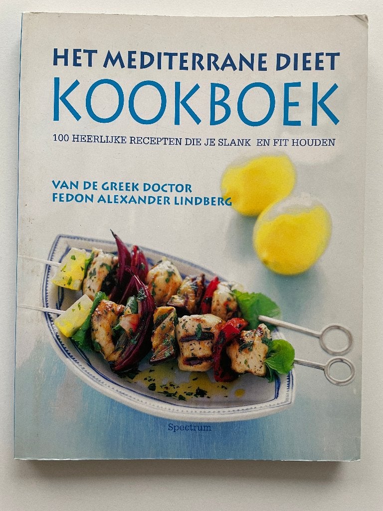 Het Mediterrane Dieet Kookboek, Dieet en Voeding, Ophalen of Verzenden, Zo goed als nieuw, Fedon Alexander Lindberg