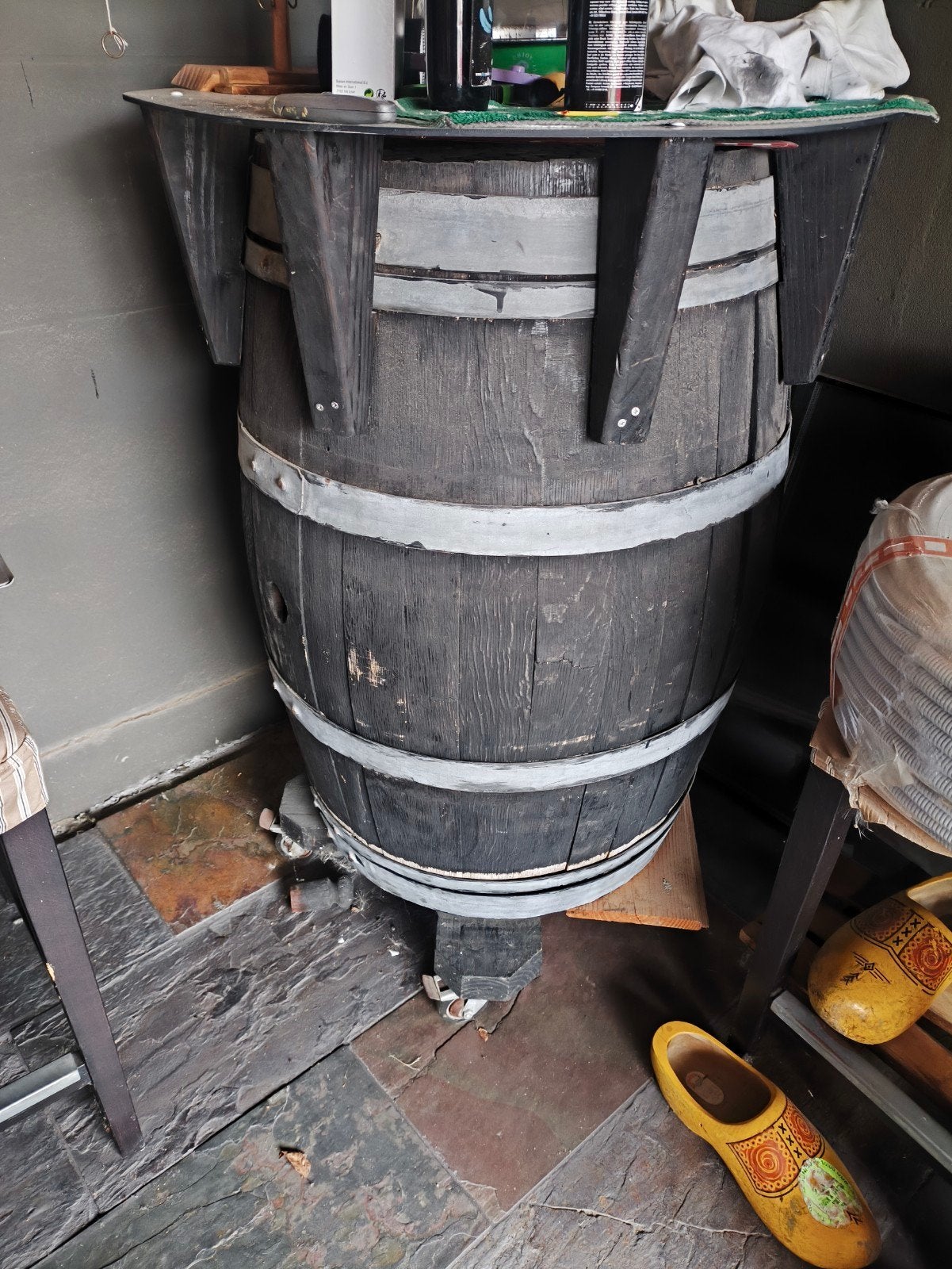 wijnvat statafel, 150 liter of meer, Ophalen, Hout