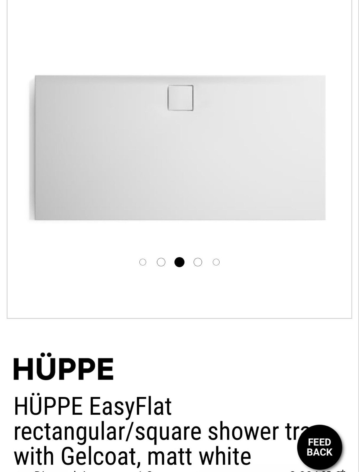 HÜPPE EasyFlat Douchebak 150x90 cm Mat Wit Nieuw, Ophalen, Nieuw, Douche