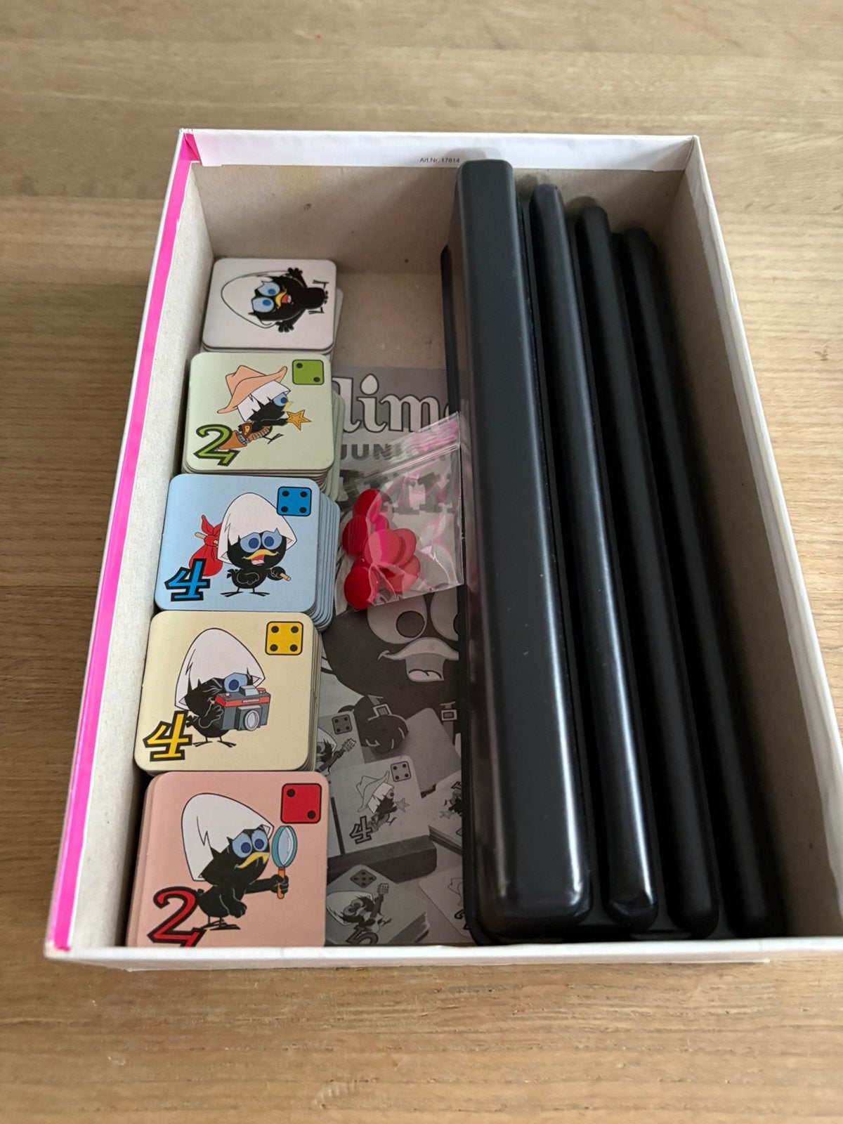 Super leuke vintage Calimero rummikub uit 1997, Hobby en Vrije tijd, Ophalen of Verzenden, Zo goed als nieuw