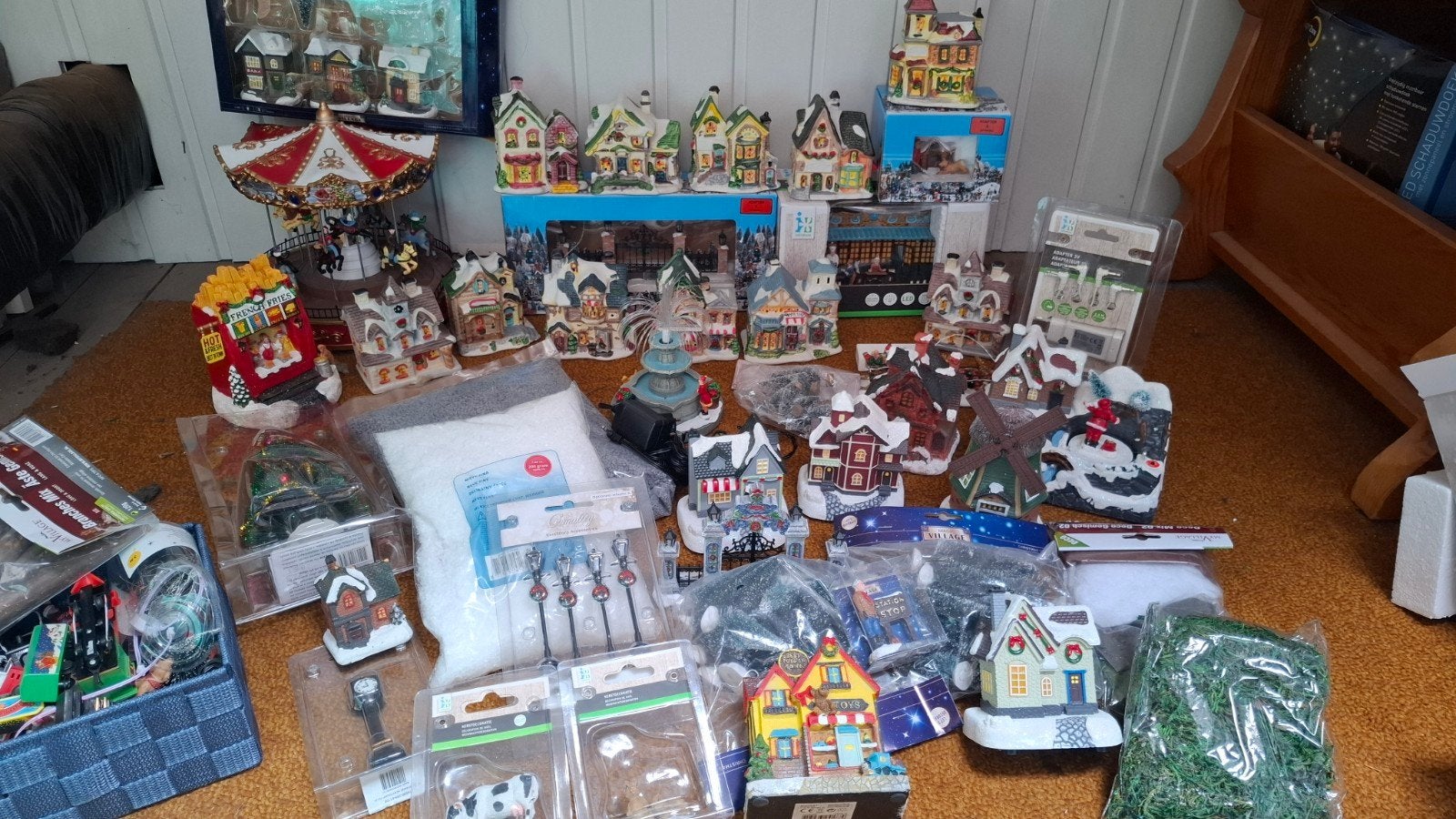 kerst huisjes, Ophalen