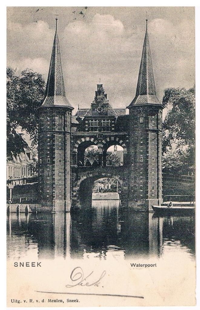 Sneek, Waterpoort, Verzamelen, Ophalen of Verzenden, Voor 1920, Gelopen, Friesland