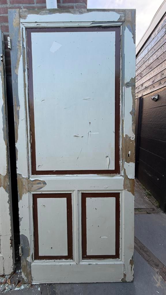 Antieke grenen deuren voor ensuite roomdivider, Doe-het-zelf en Verbouw, Deurkozijn, Zo goed als nieuw, 150 tot 225 cm, Hout