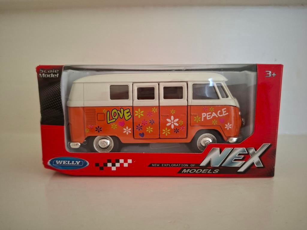 Miniatuur Volkswagen busje - Welly NEX Models, Overige merken, 1:50 of kleiner, Auto, Nieuw