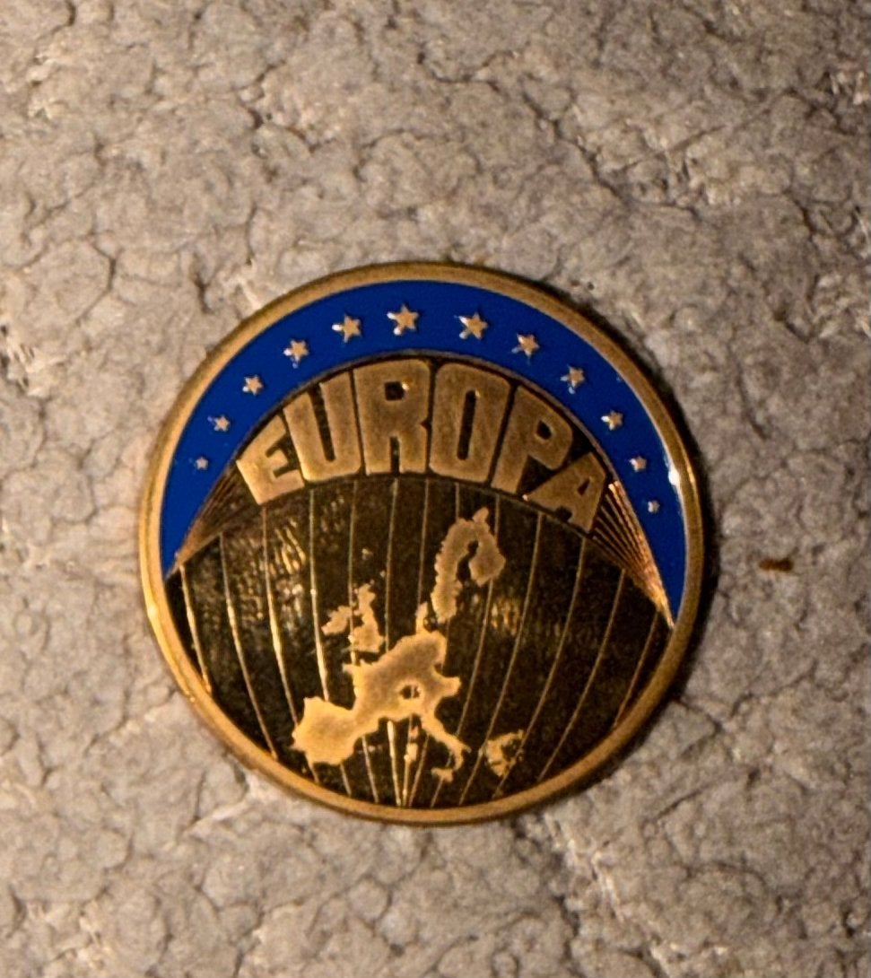 Europa Munt - Gouden Medaille met Kaart van Europa, Ophalen of Verzenden, Overige landen, Losse munt, Goud