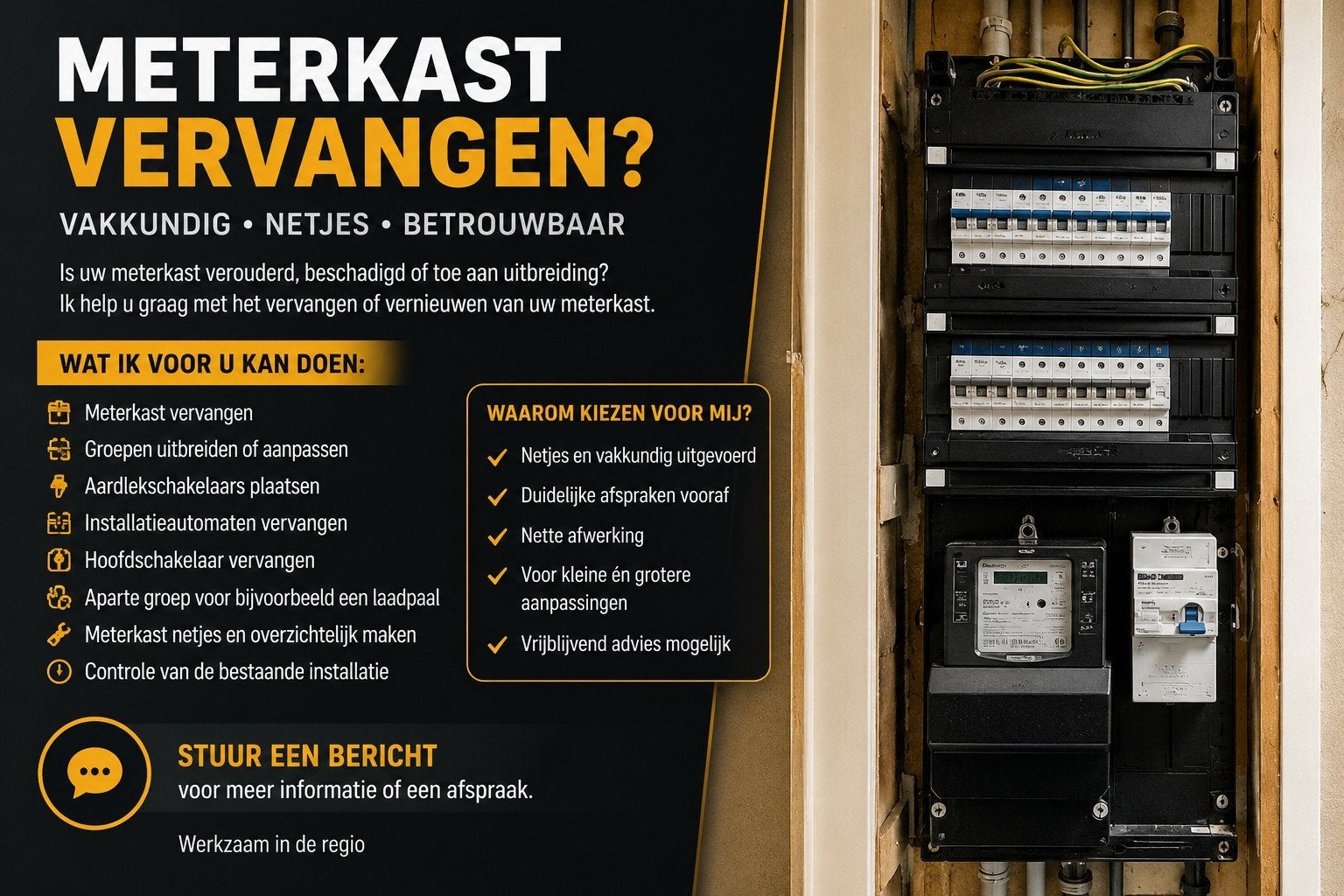 Meterkast vervangen of vernieuwen, Ophalen of Verzenden