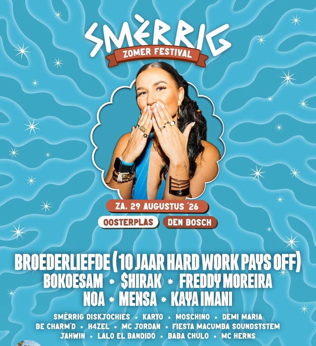 2 tickets smerrig festival zaterdag 29-8 den bosch, Tickets en Kaartjes, Evenementen en Festivals, Twee personen