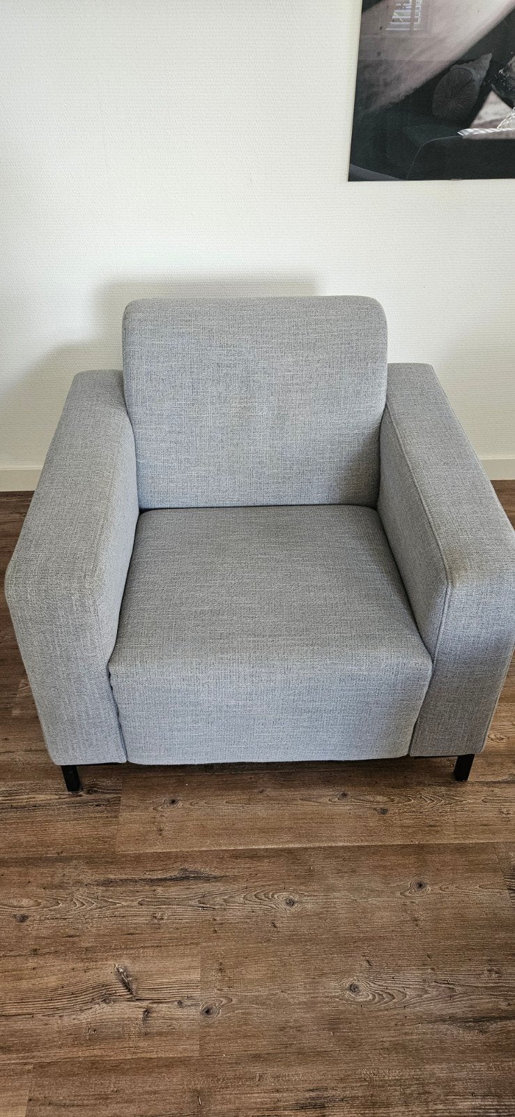 lichtgrijze fauteuil - in nette staat, Ophalen, 75 tot 100 cm, Zo goed als nieuw, 75 tot 100 cm