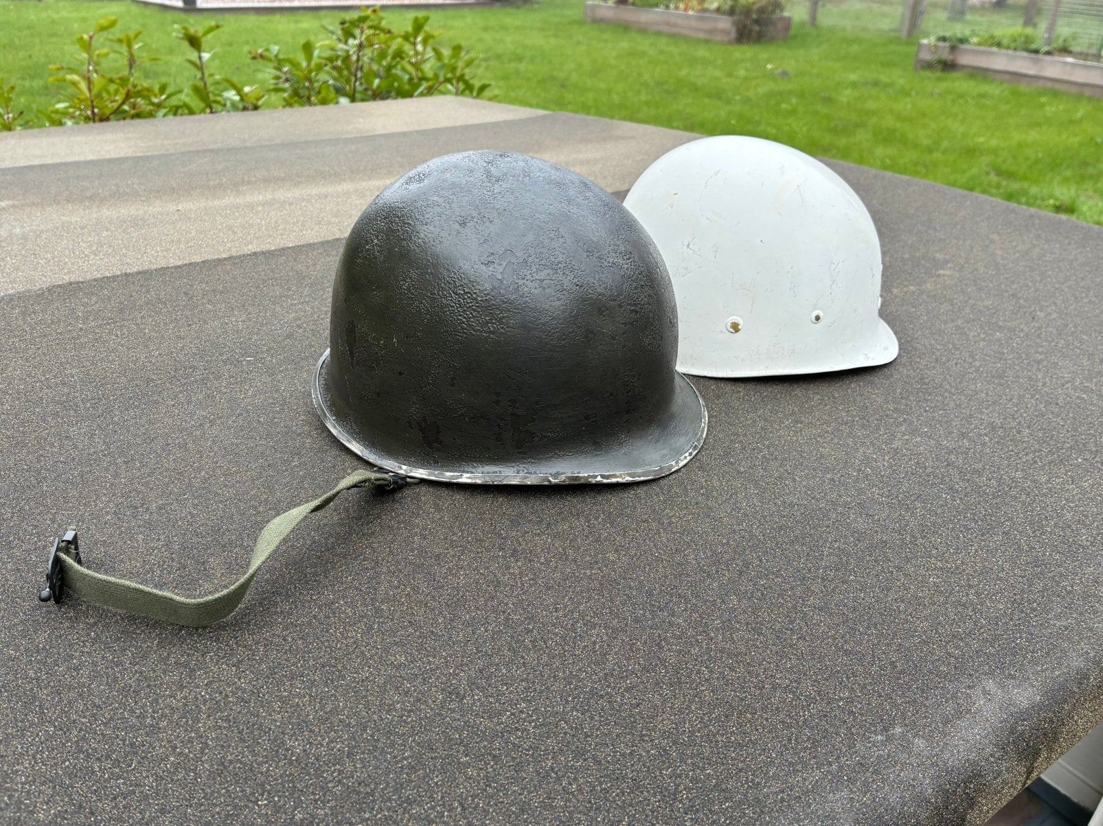 Zeer nette ww2 Amerikaanse M1 helm US, Ophalen of Verzenden, Amerika, Helm of Baret
