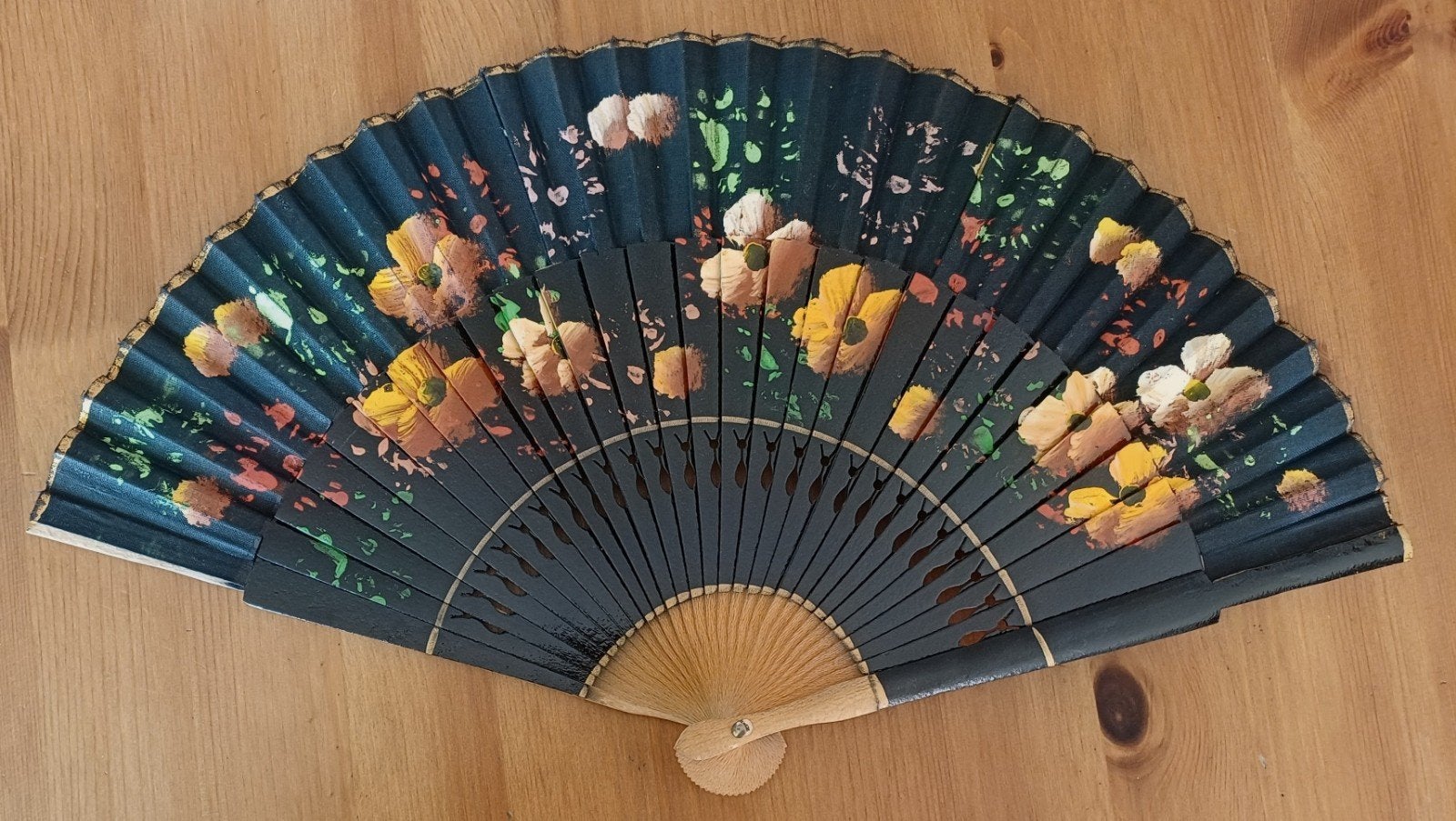 Vintage jaren 60 Japanse sensu vouwwaaier 40 cm, Ophalen
