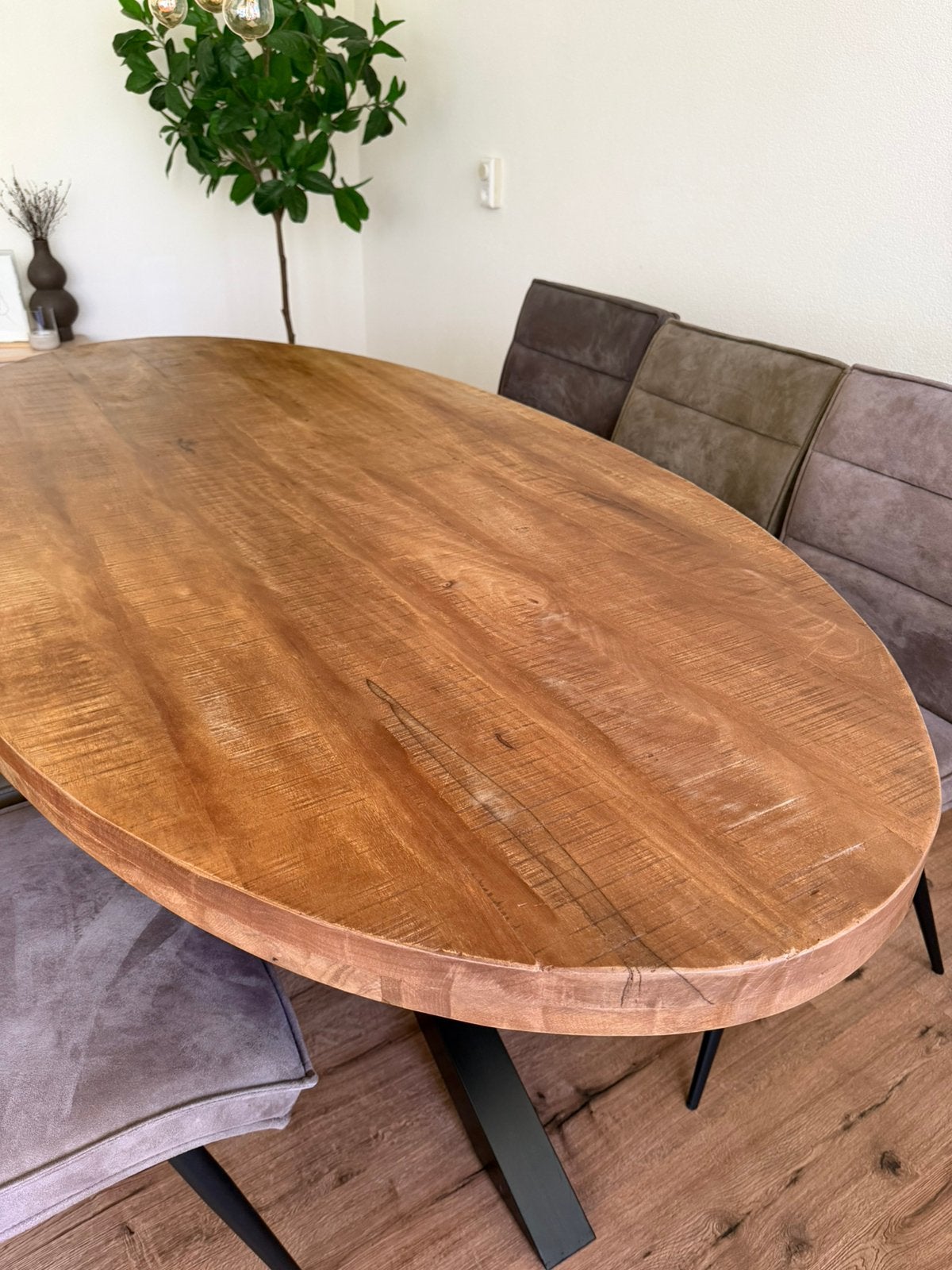 Complete eetkamerset plus lamp, Huis en Inrichting, Ophalen, Gebruikt, 200 cm of meer, 50 tot 100 cm