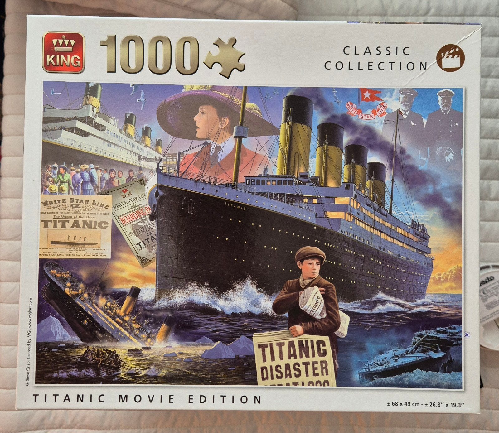 King Legpuzzel Titanic Movie Edition 1000 stukjes, Ophalen of Verzenden, 500 t/m 1500 stukjes, Gebruikt, Legpuzzel