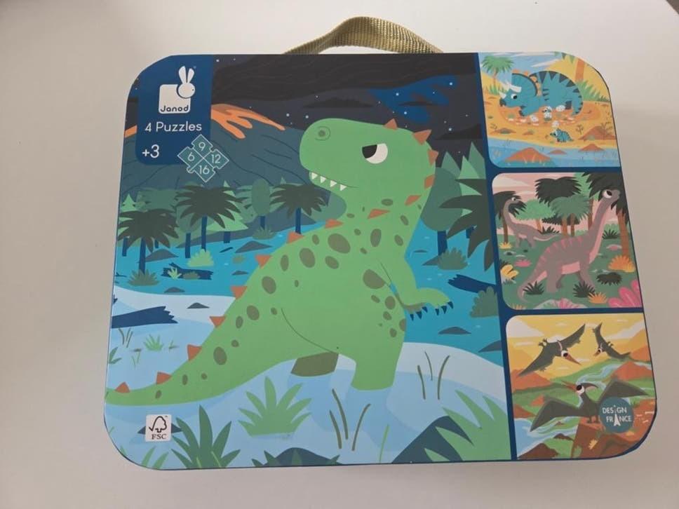 4 in 1 Dino Puzzels - Compleet, Ophalen, Meer dan 50 stukjes, Gebruikt, 4 tot 6 jaar
