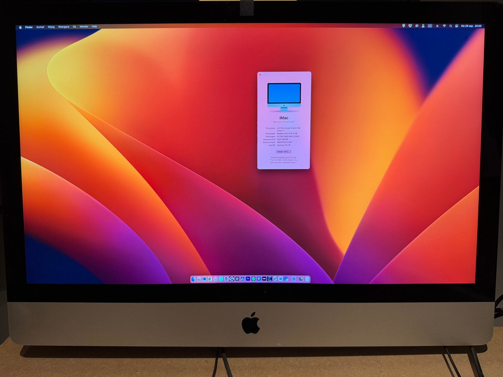 Imac 2017 27 inch Retina. 4,2ghz i7, 32Gb ram, 500Gb SSD, Ophalen, 32 GB, SSD, IMac