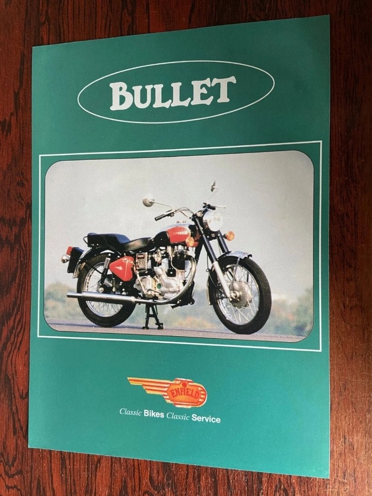 Royal Enfield Bullet motorcycle brochure advertisement, Ophalen of Verzenden, Gebruikt, Motoren