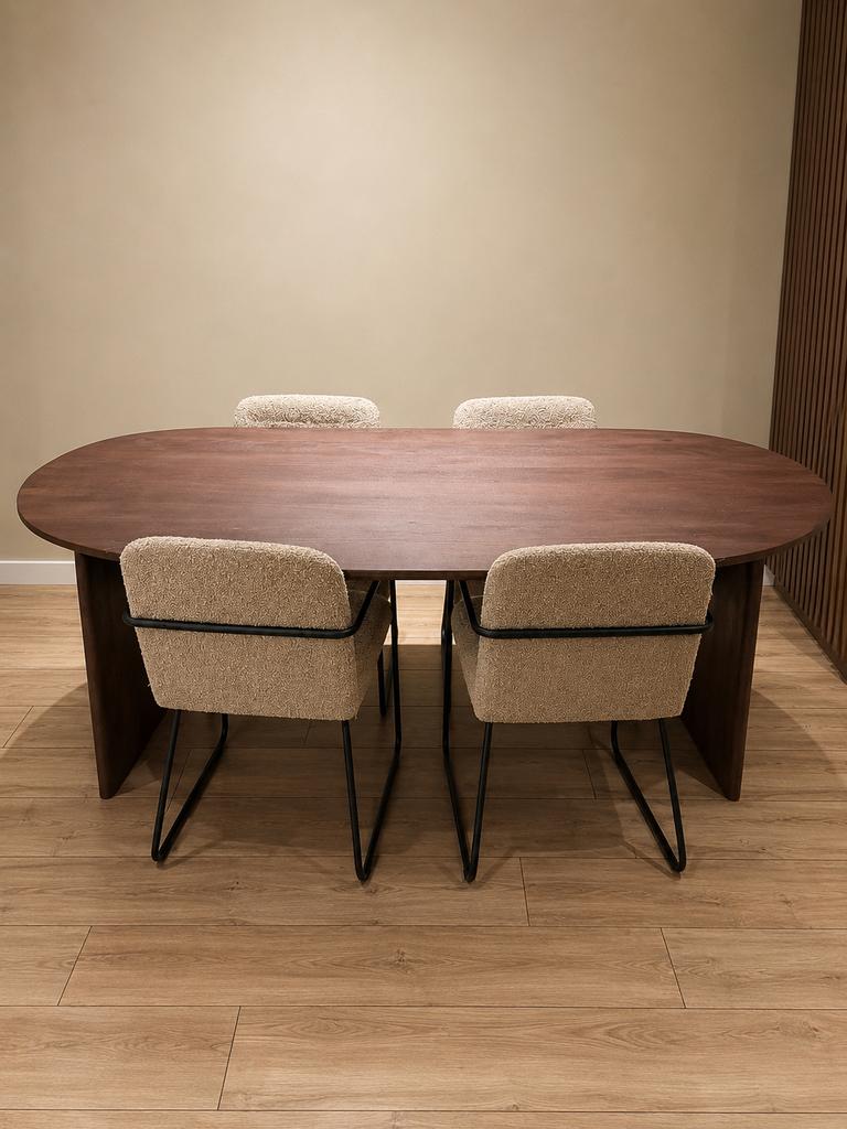 Zo goed als nieuwe eettafel (onbeschadigd) - Label51, Ophalen, 200 cm of meer, 50 tot 100 cm, Zo goed als nieuw