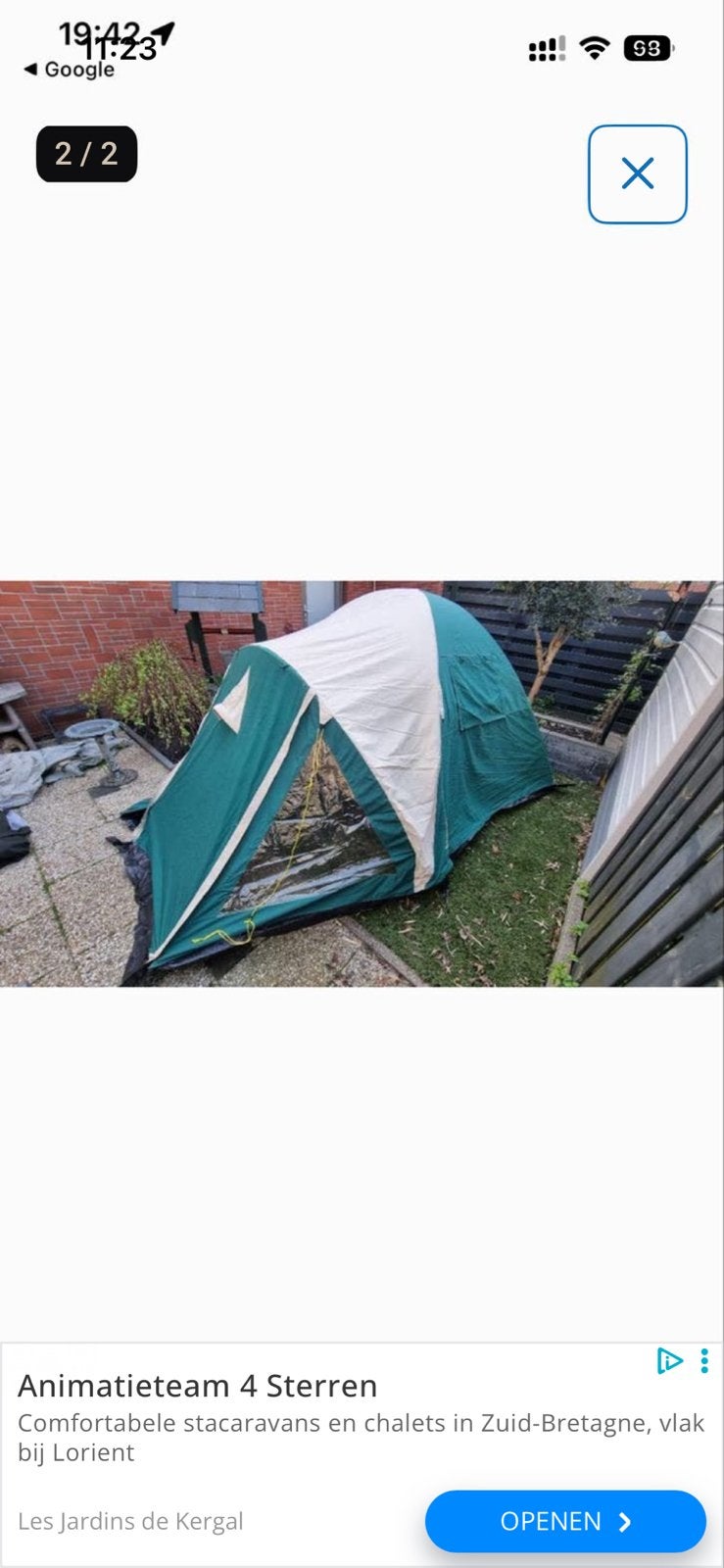 High Peak Sweet Scout 2-persoons tent, Ophalen, Gebruikt, Tot en met 2