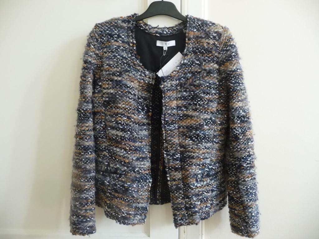 Iro wollen boucle jasje 36 NIEUW, Ophalen, Bruin, Nieuw, Jasje