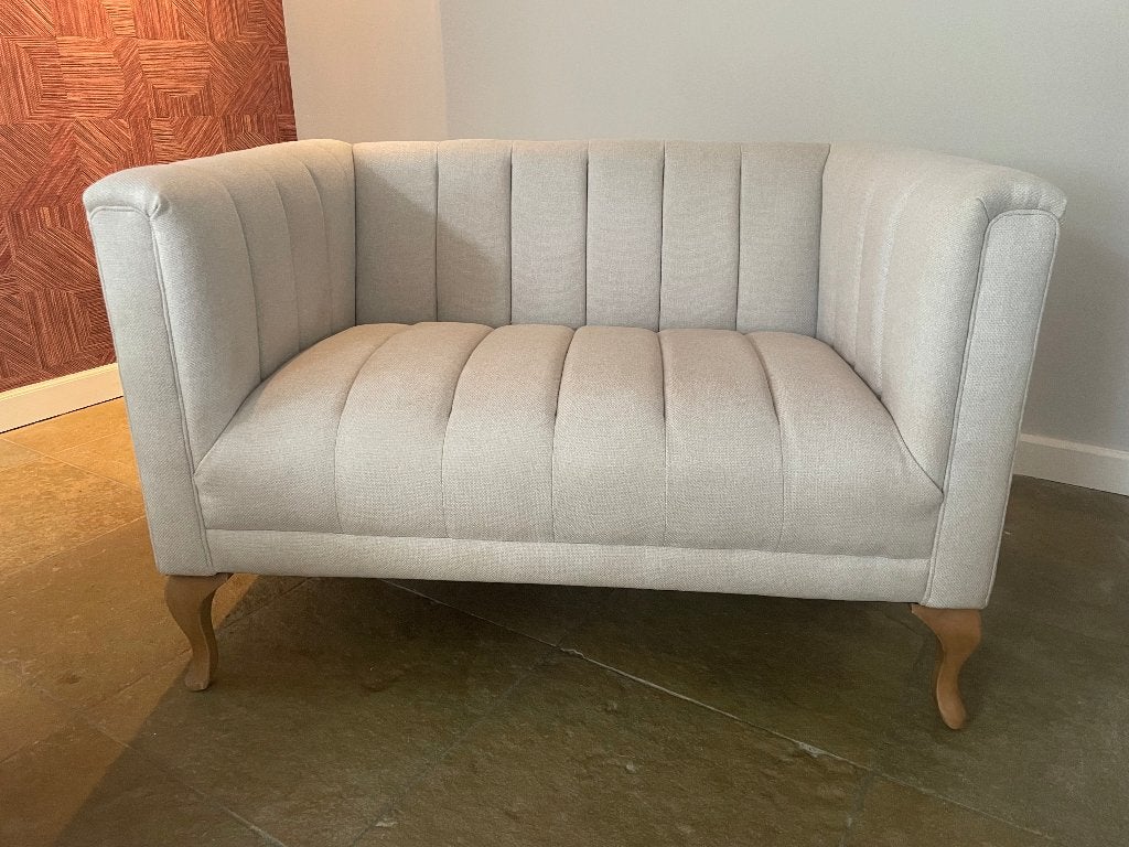 Mooi, klein bankstel (love seat) van Rivièra Maison, Ophalen, Gebruikt, Tweepersoons, 75 tot 100 cm