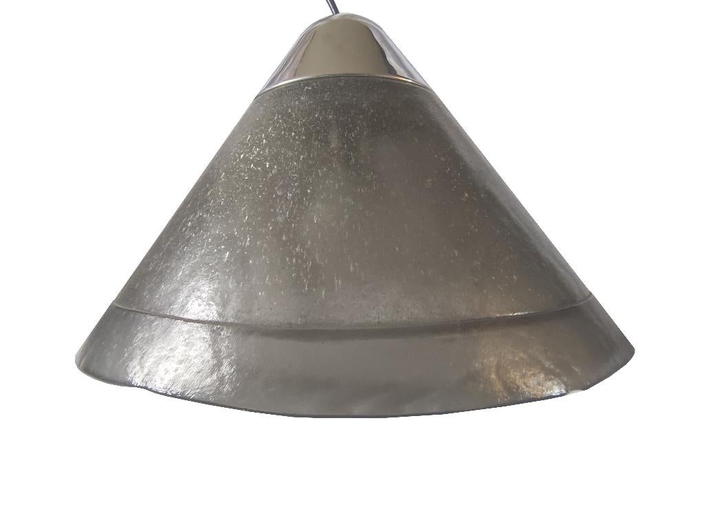 Mooie enorme vintage Peill & Putzler mond geblazen hanglamp, Huis en Inrichting, Lampen | Hanglampen, Gebruikt, Glas, Ophalen