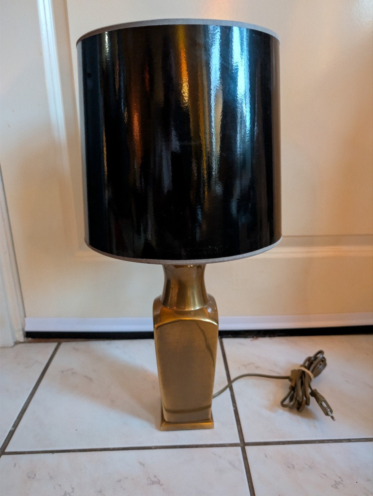 Hollywood Regency Kullmann messing tafellamp jaren '70, Ophalen of Verzenden