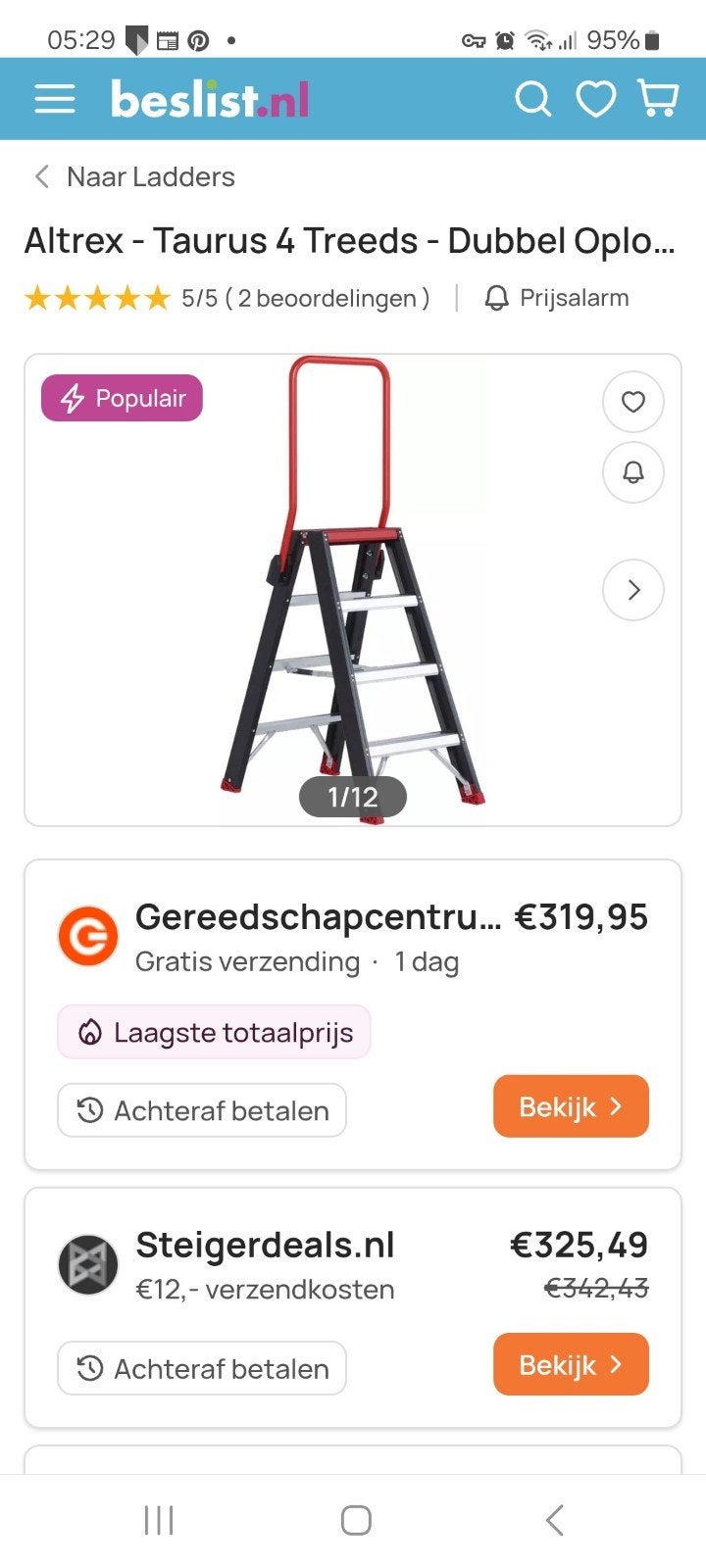 Altrex taurus 4 treeds, Ophalen of Verzenden, Minder dan 2 meter