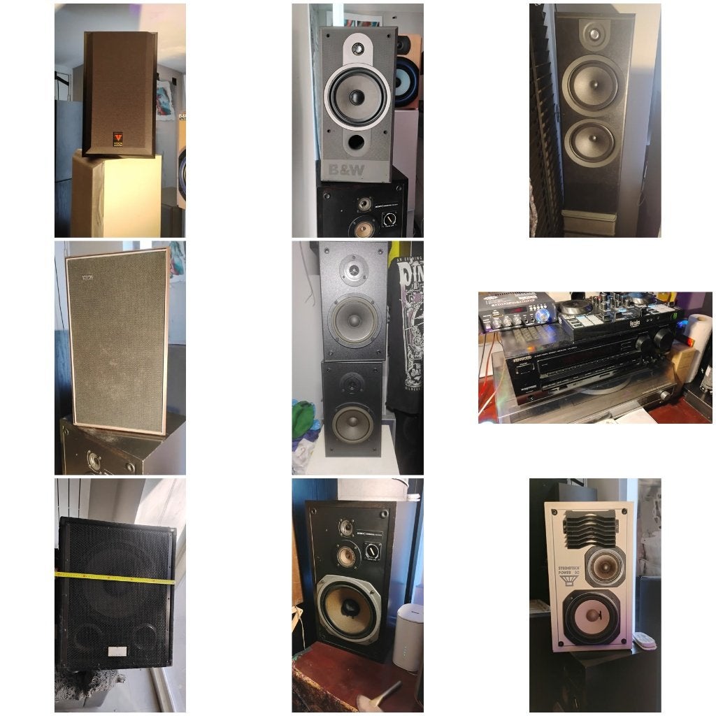 ALLES - complete audiocollectie 7 sets + los - 2326 los, Gebruikt, Surroundset, Ophalen, 150 watt of meer