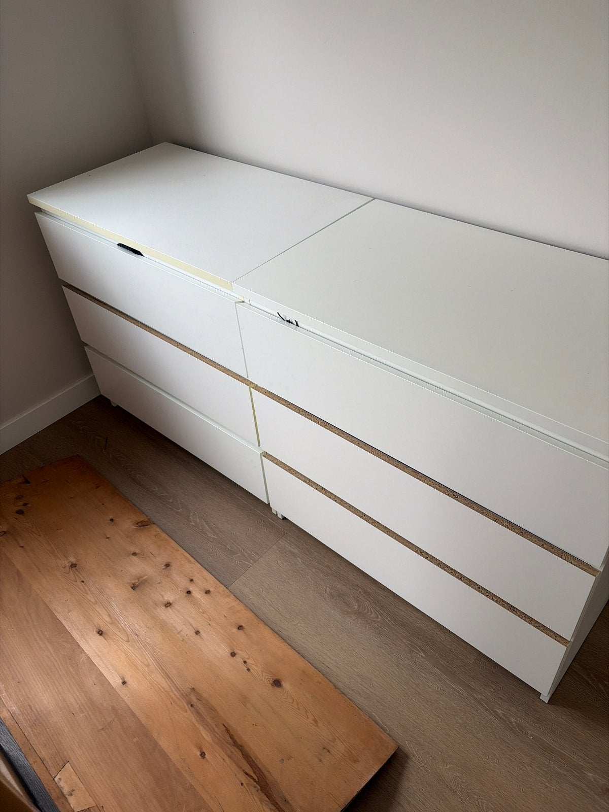 2x IKEA MALM ladekast met 3 lades - wit, Ophalen, Gebruikt, 50 tot 100 cm, Met lade(s)