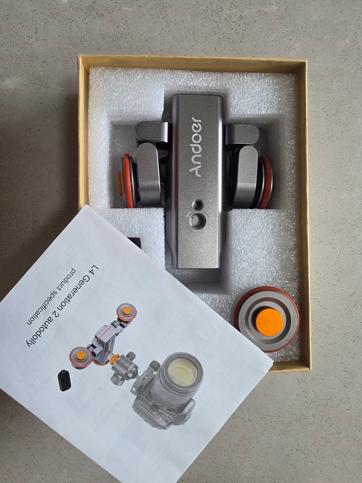 Andoer L4 Generation 2 Autodolly Oplaadbare Camera Slider, Ophalen of Verzenden, Zo goed als nieuw