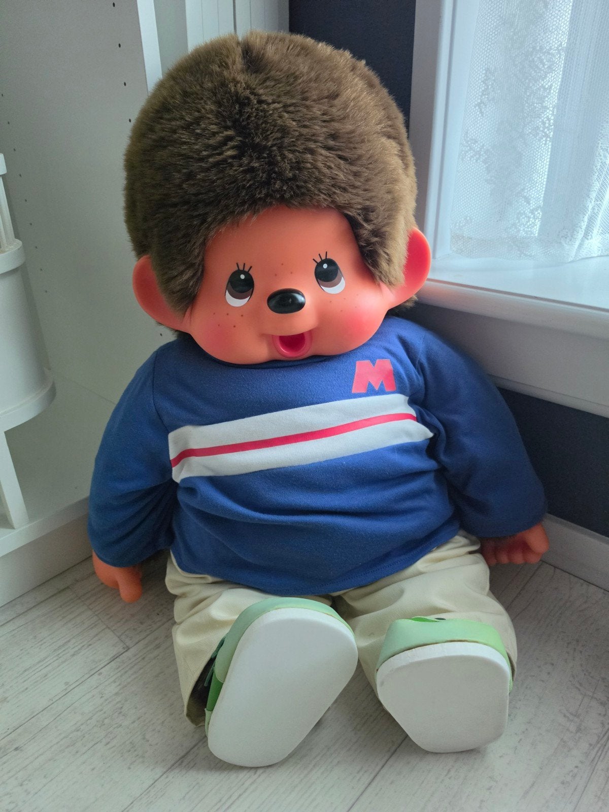 XXL Monchhichi Sekiguchi. Vintage met originele kleding ., Ophalen of Verzenden, Zo goed als nieuw, Overige typen, Overige merken