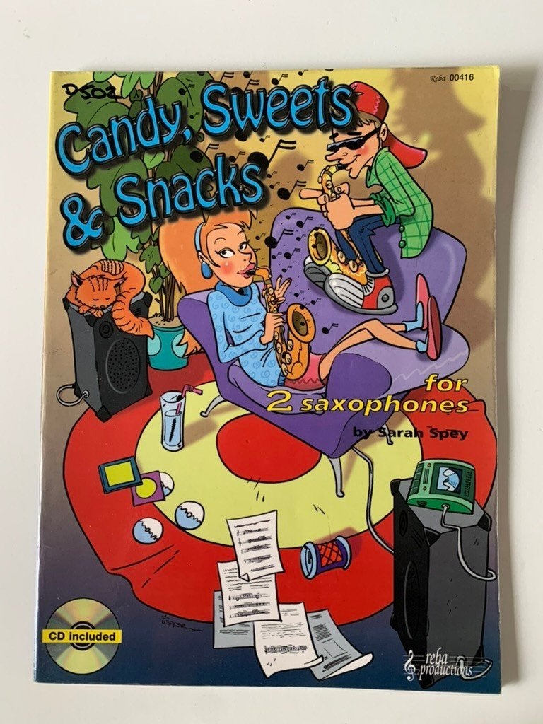 Bladmuziek Saxofoon duetten Candy, sweets & snacks + cd, Verzenden, Les of Cursus, Overige genres, Saxofoon