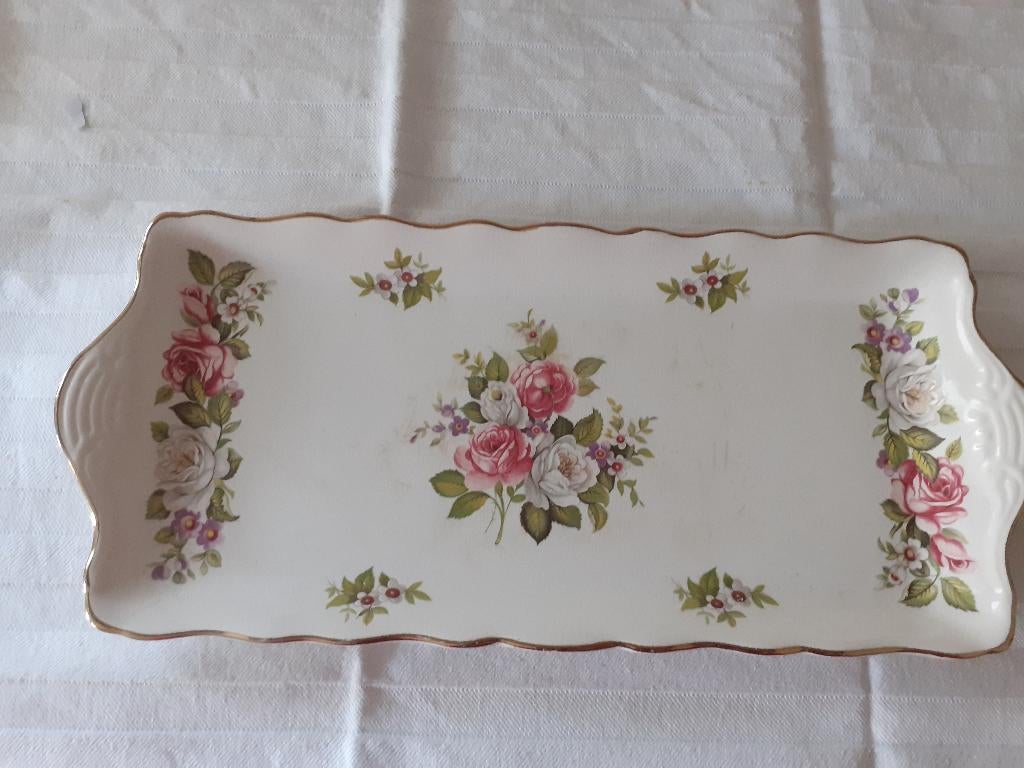 Old Foley cakeschaal Harmony Rose *eureka*, Ophalen of Verzenden