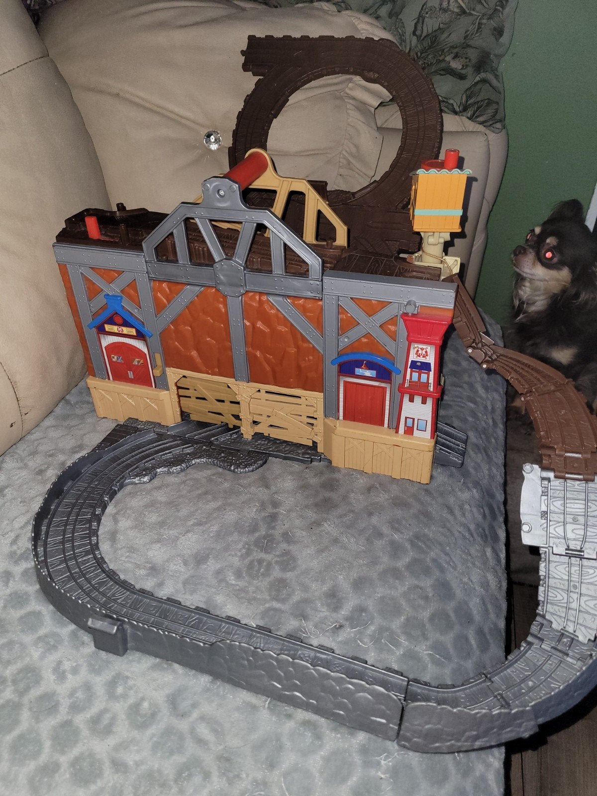 Thomas de trein spookhuis brug met railts, Ophalen of Verzenden, Gebruikt
