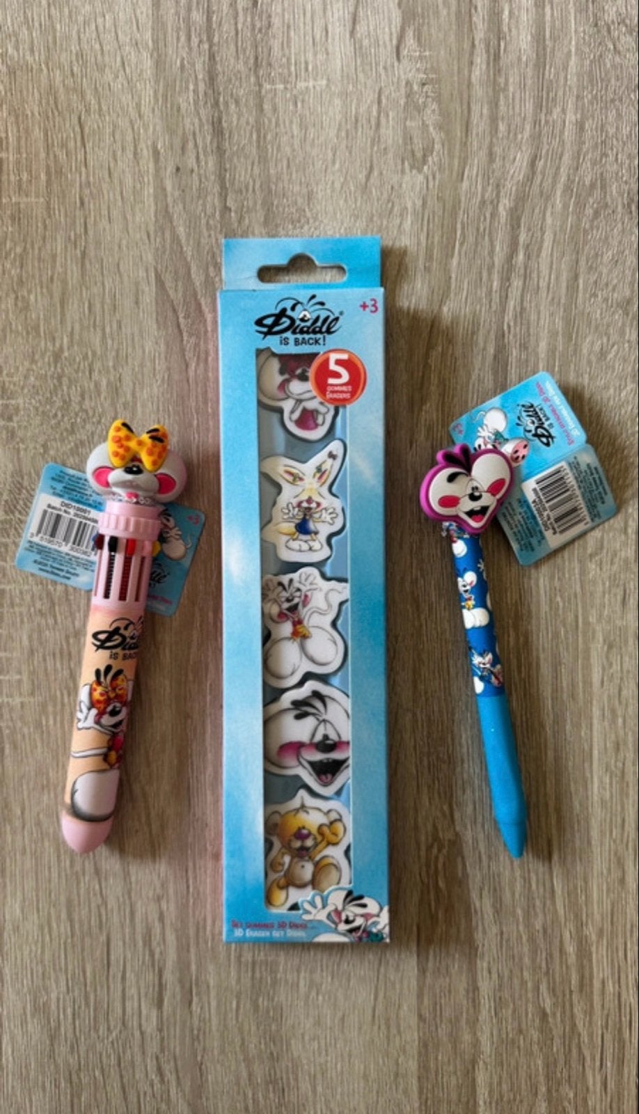 Diddl pennen en gummen set - Nieuw!, Verzamelen, Diddl, Ophalen, Verschillende figuren, Nieuw, Pen, Potlood of Stift