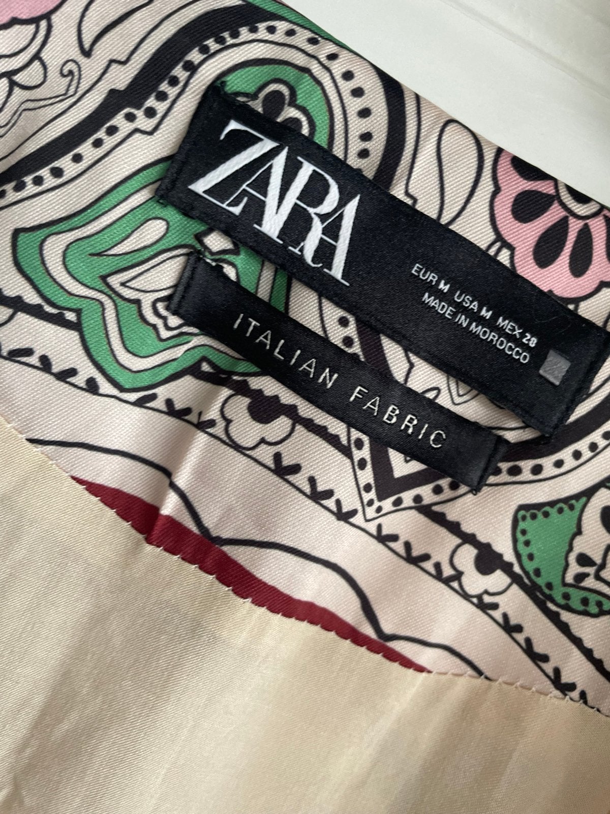 Zara Kimono -Tropische Print en Paisley Patroon, Maat 38/40 (M), Zo goed als nieuw, Onder de knie, Meerkleurig