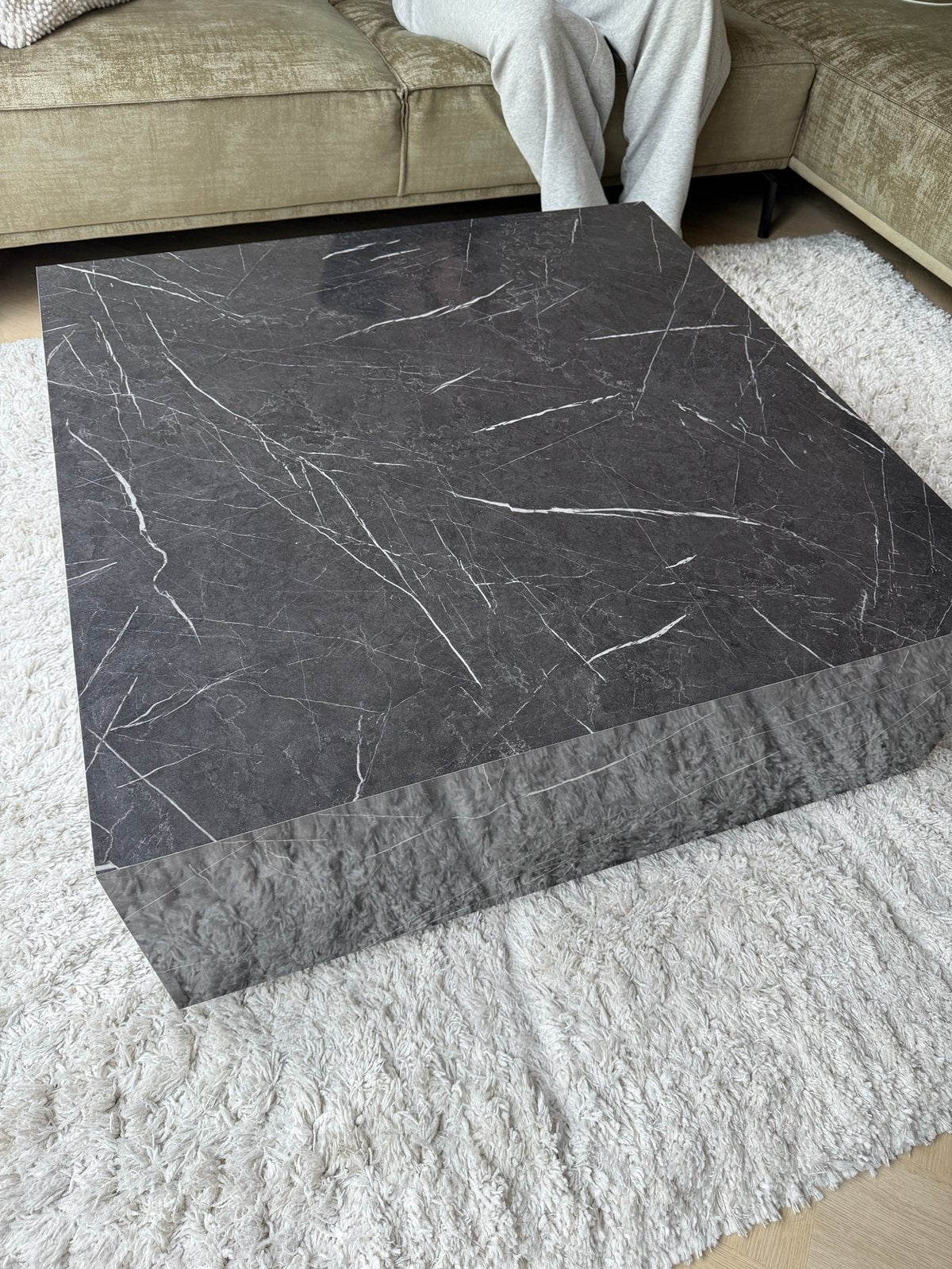 Westwing Lesley salontafel 90x90cm, Ophalen, 50 tot 100 cm, 50 tot 100 cm, Zo goed als nieuw