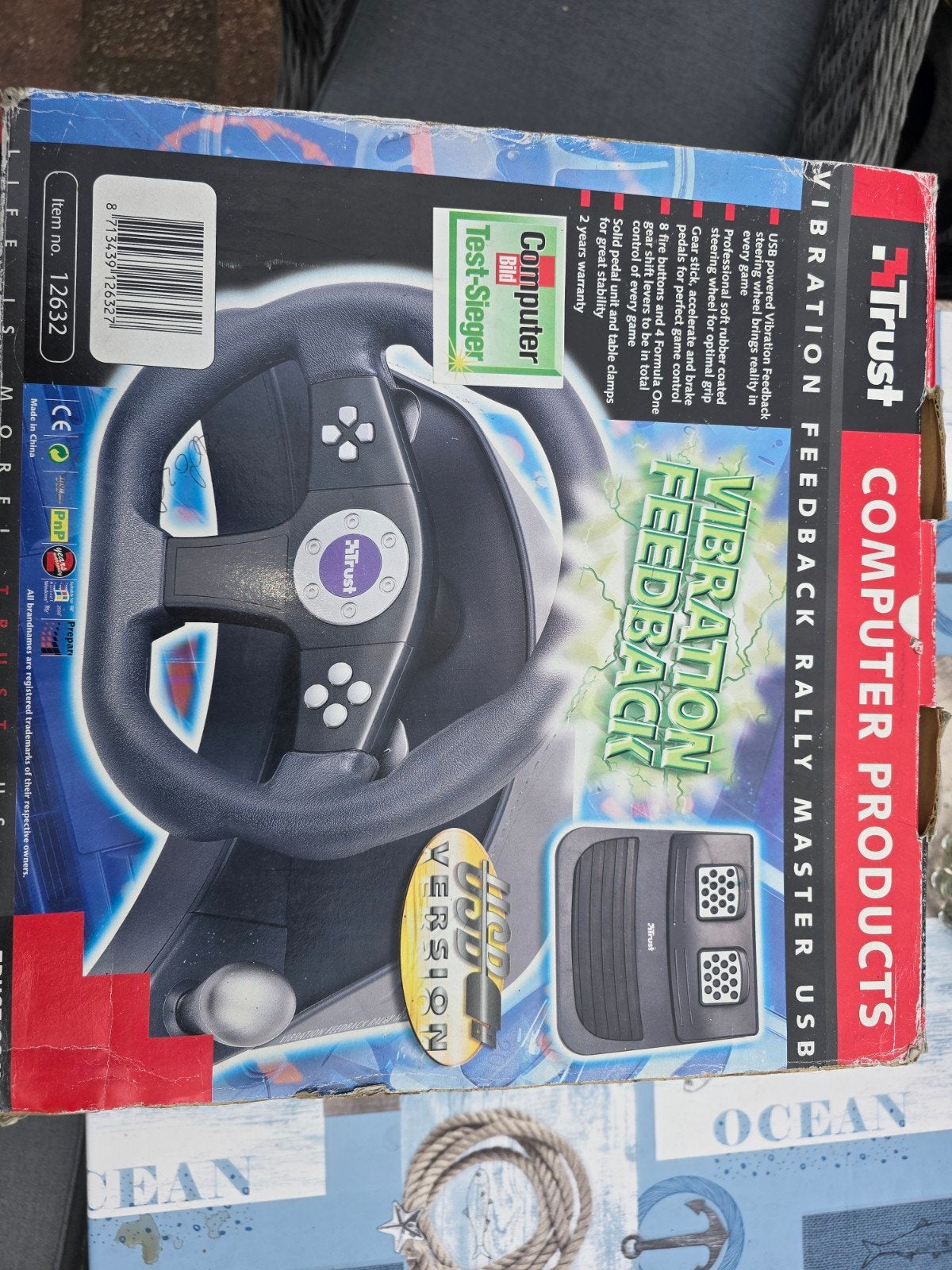 Trust Vibration Feedback Rally Master USB Racestuur, Spelcomputers en Games, Spelcomputers | Overige Accessoires, Gebruikt, Racestuur
