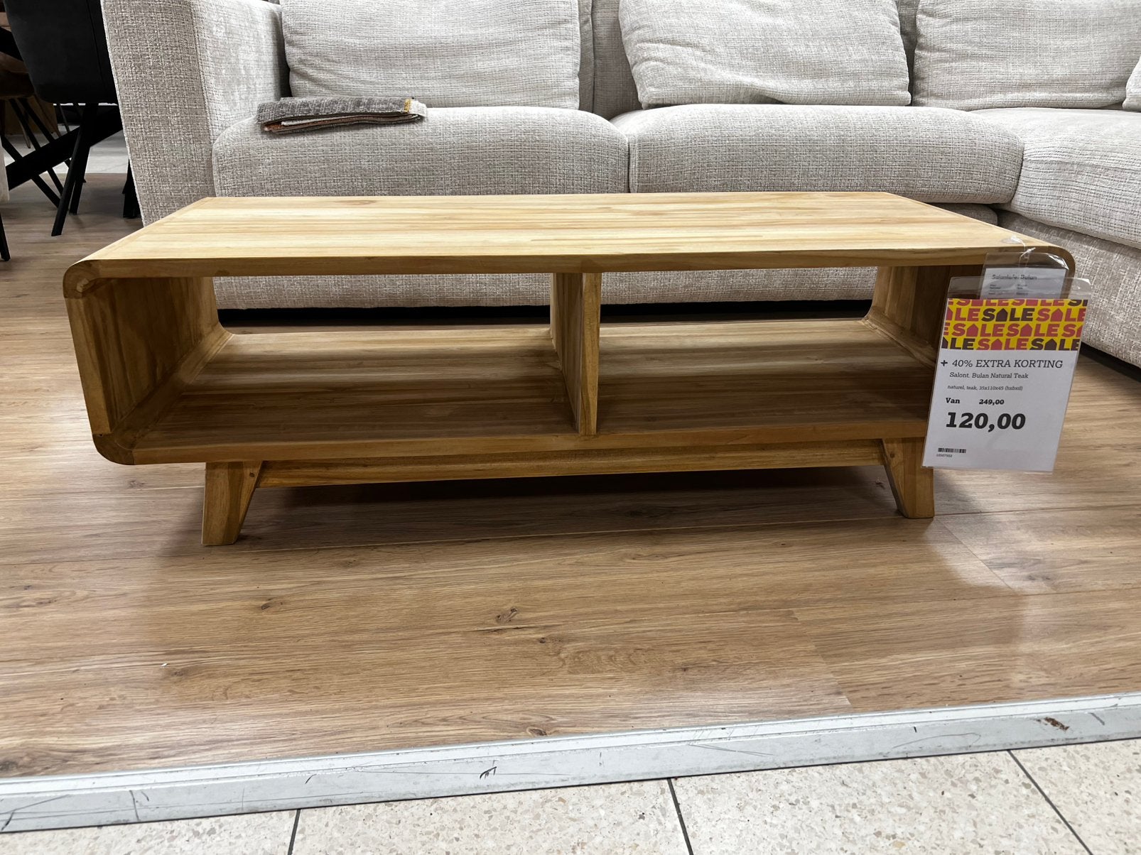 Salontafel Bulan, Huis en Inrichting, Ophalen, Minder dan 50 cm, 100 tot 150 cm, Teakhout