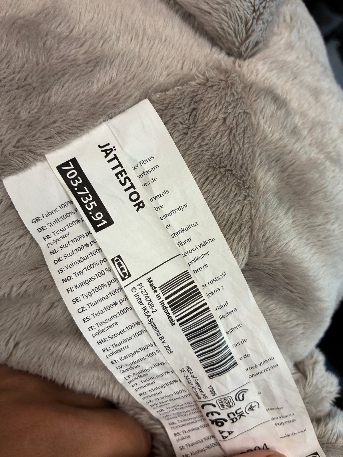 NIEUW - IKEA JÄTTESTOR Olifant Knuffel, Ophalen, Grijs, Nieuw, Met label