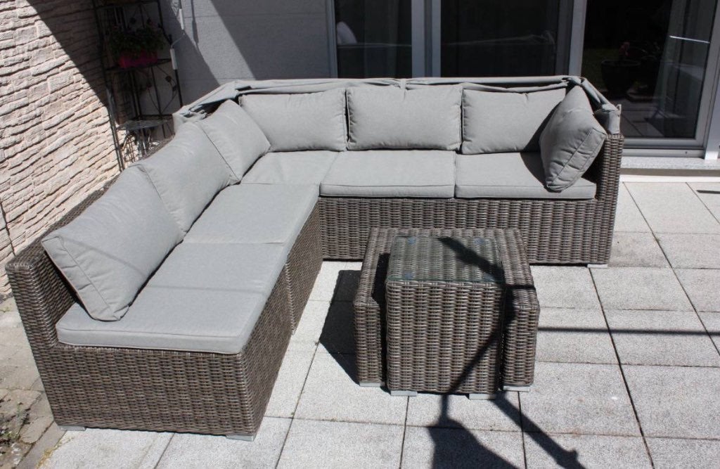 Loungeset  geschikt voor 6 personen, Tuin en Terras, Tuinsets en Loungesets, Ophalen, 6 zitplaatsen, Aluminium, Zo goed als nieuw