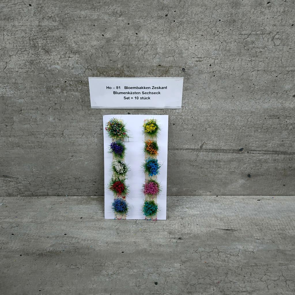 modeltrein Ho – 81 Bloembakken  ZESKANT, Gelijkstroom, Natuur, Nieuw, Ophalen of Verzenden