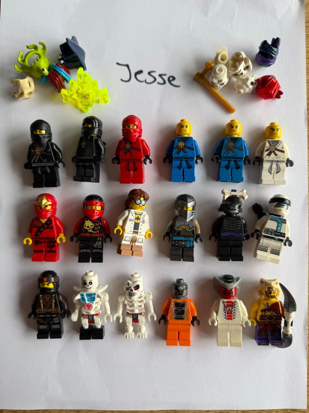 Partij Lego Ninjago minifiguren 18 stuks, Lego, Ophalen of Verzenden, Zo goed als nieuw, Minifiguur
