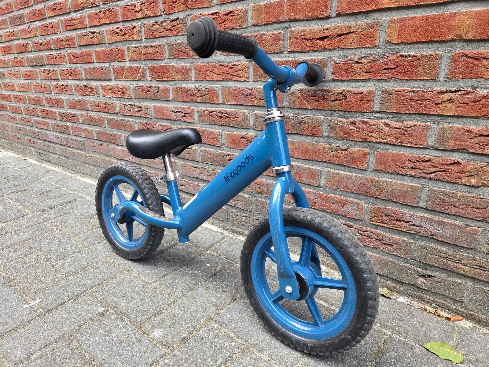 Blauwe loopfiets, Ophalen, Loopfiets