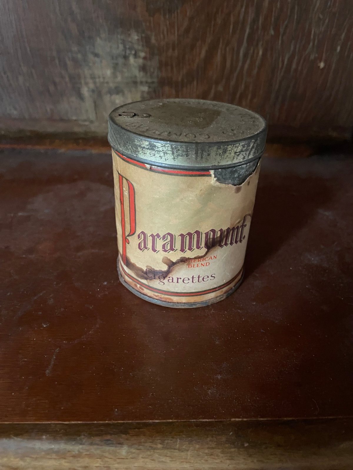 Vintage Paramount cigarettes blik te koop, Ophalen