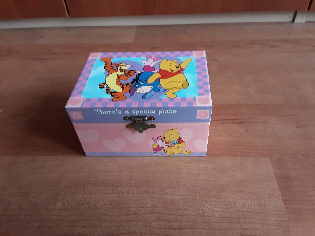Meisjes sierraden kistje van Winnie de Pooh, Ophalen of Verzenden, Roze, Hardcase, Zo goed als nieuw