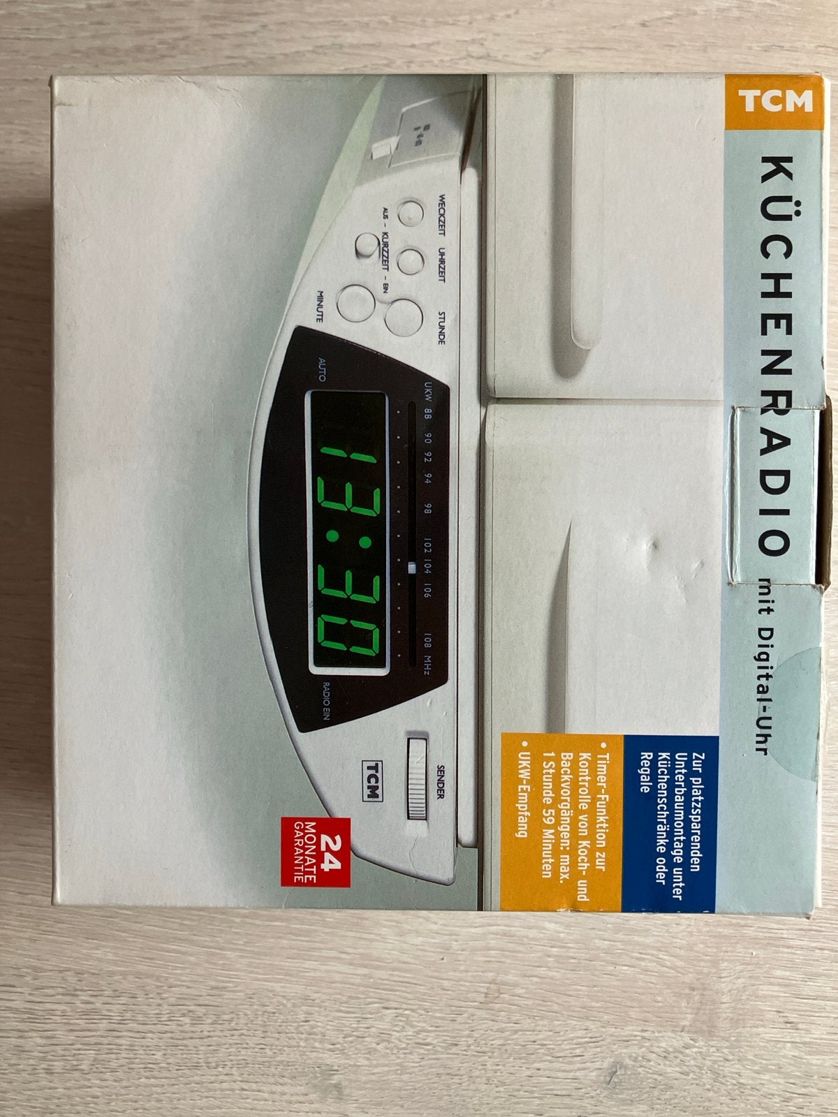 TCM Keukenradio met Digitale Klok en Timerfunctie, Ophalen of Verzenden, Nieuw, Radio