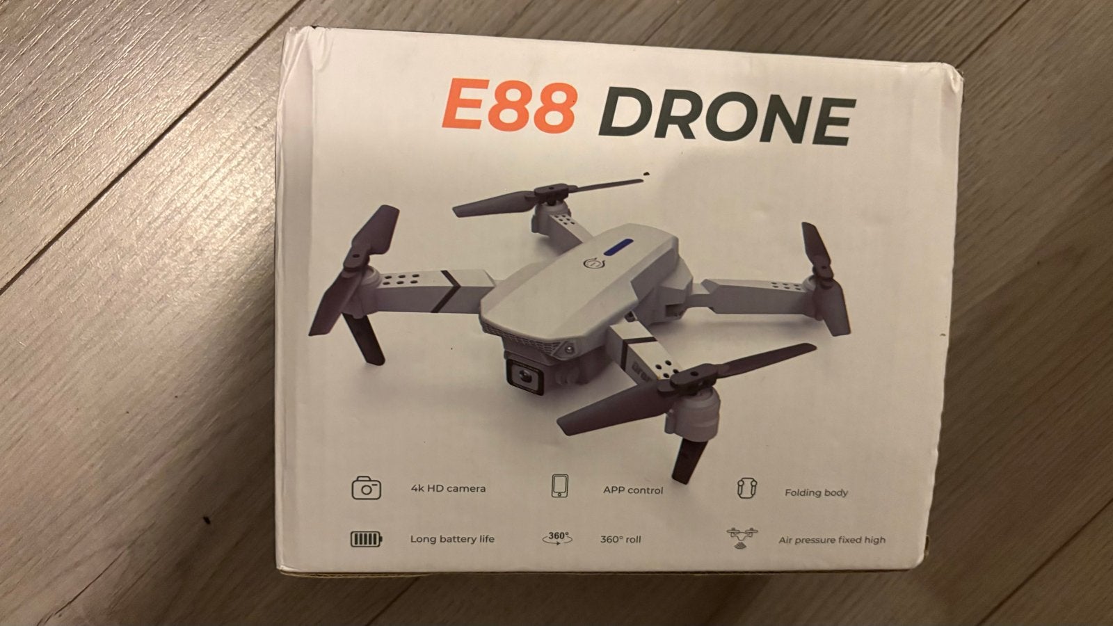 E88 Drone met 4K HD Camera en Opvouwbaar Ontwerp, Cameradrone, 100 tot 1000 meter, Overige merken, Nieuw