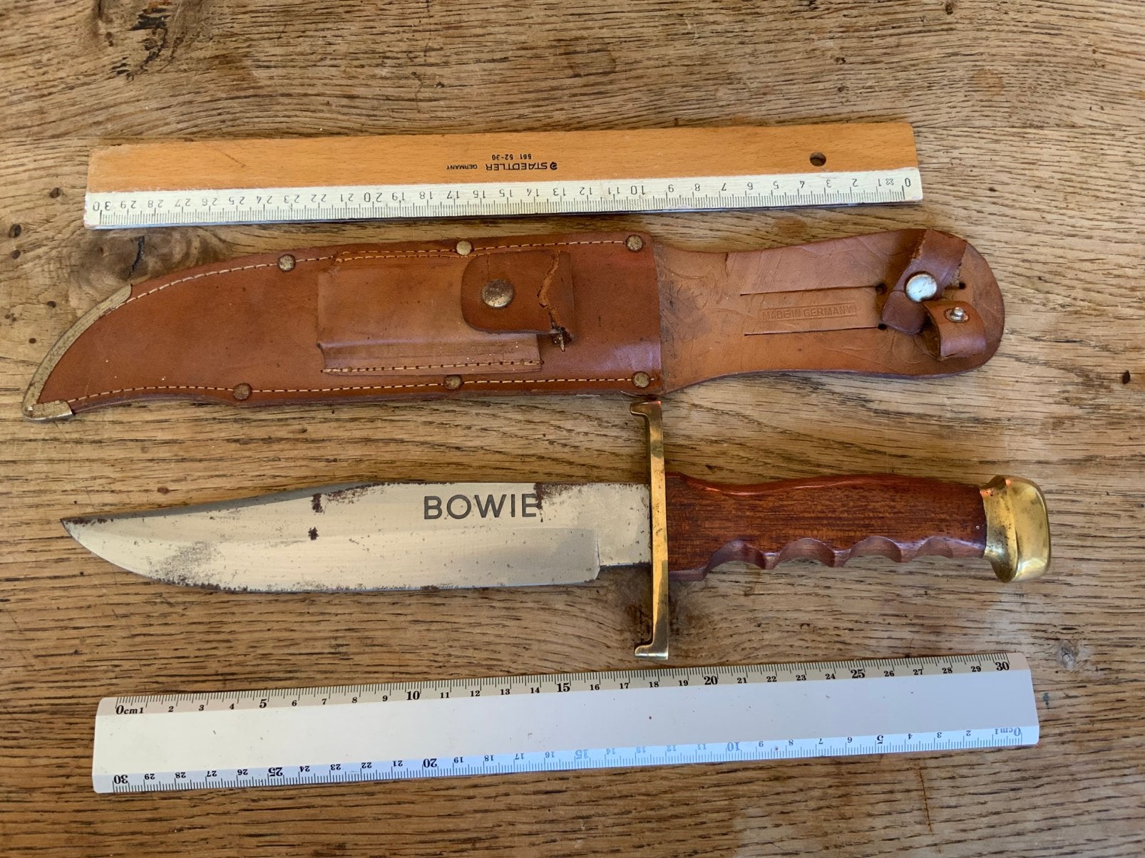 Groot Bowie Dolk Survival Bushcraft Kampeer Mes C. Schlieper, Ophalen of Verzenden, Zo goed als nieuw