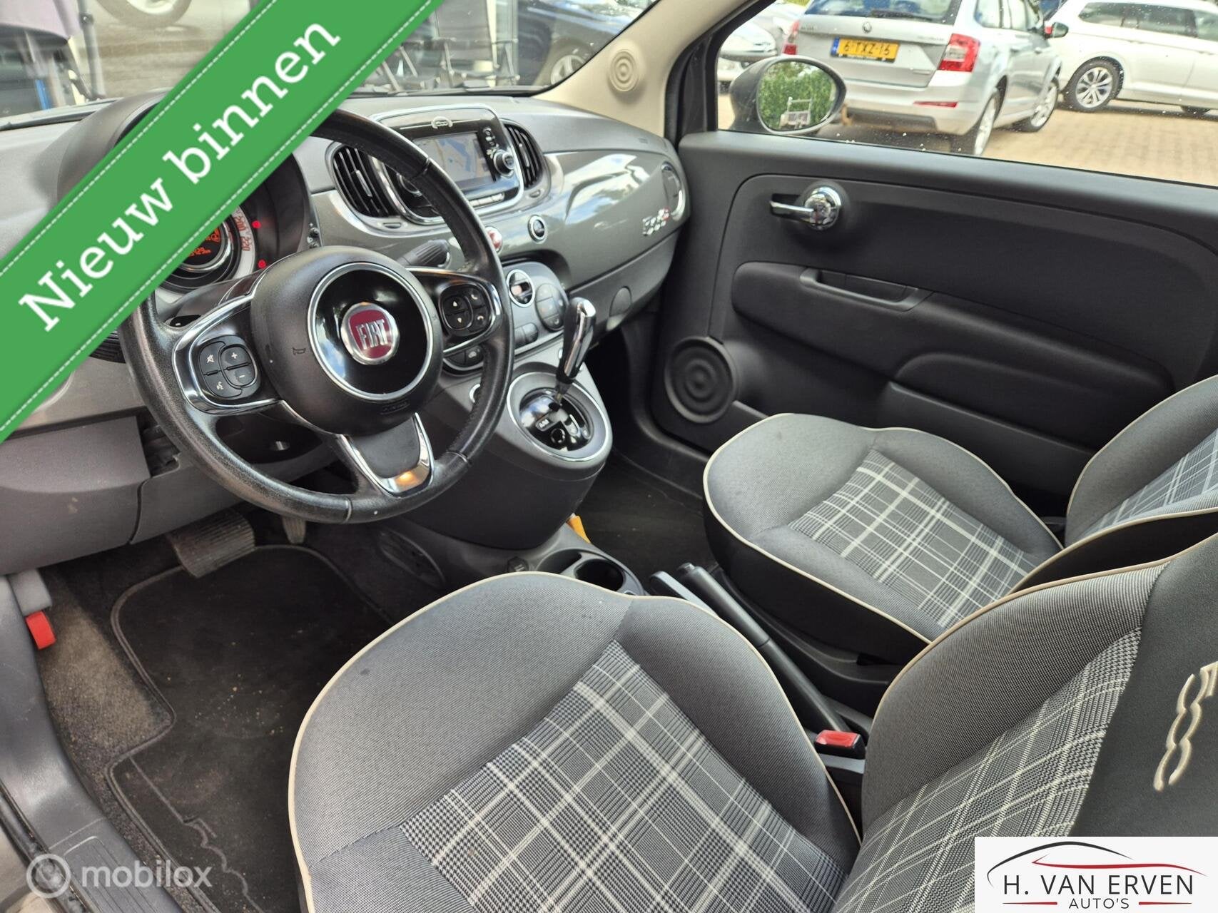 Fiat 500C 0.9 TwinAir Turbo CABRIO AUTOMAAT NAVI NAP 16", Auto's, Origineel Nederlands, Bedrijf, 26 km/l, 955 kg